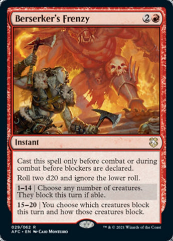 Magic | Berserker's Frenzy [Dungeons & Dragons: Adventures in the Forgotten Realms Commander] | The Nerd Merchant