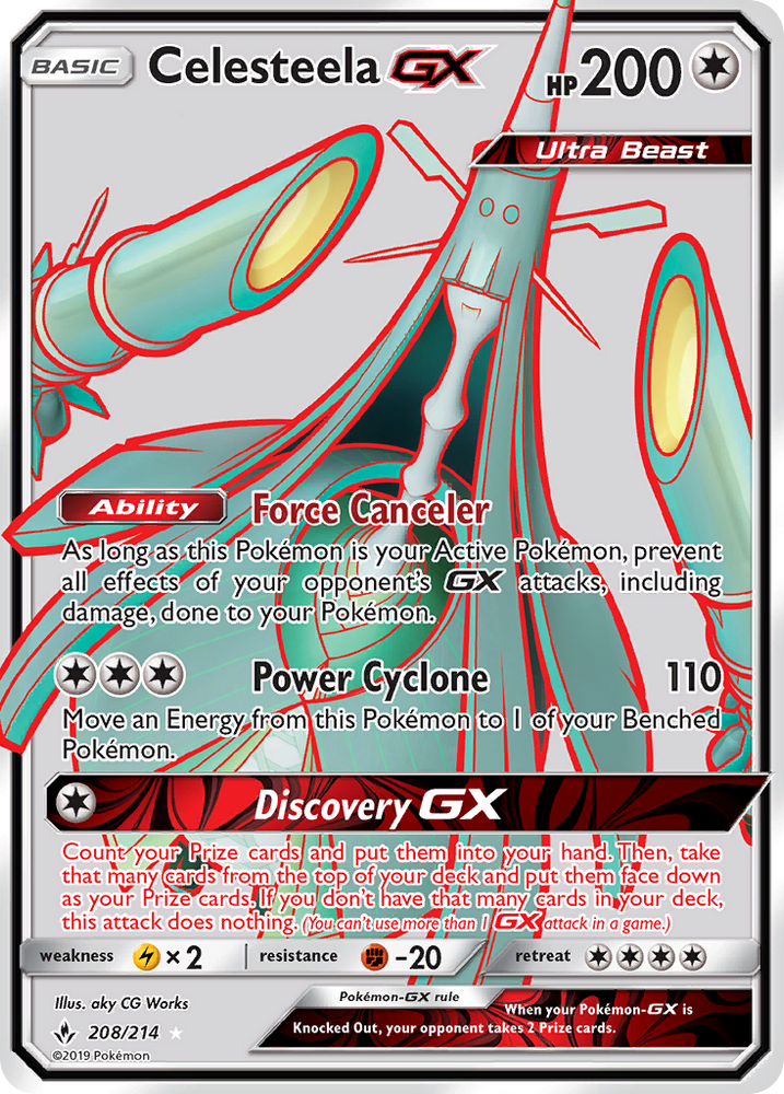 Pokemon | Celesteela GX (208/214) [Sun & Moon: Unbroken Bonds] | The Nerd Merchant