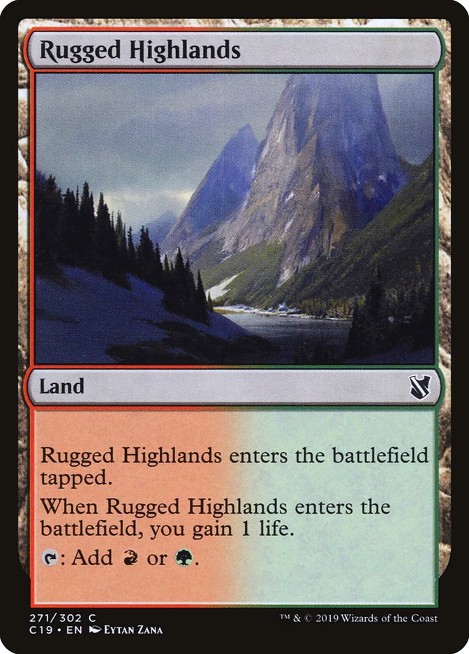 Magic | Rugged Highlands [Commander 2019] | The Nerd Merchant
