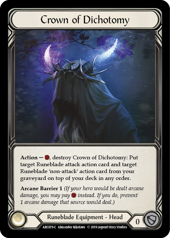 Flesh and Blood TCG | Crown of Dichotomy [ARC079-C] (Arcane Rising)  1st Edition Cold Foil | The Nerd Merchant
