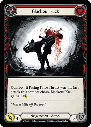 Flesh and Blood TCG | Blackout Kick (Red) [WTR089-R] (Welcome to Rathe)  Alpha Print Normal | The Nerd Merchant