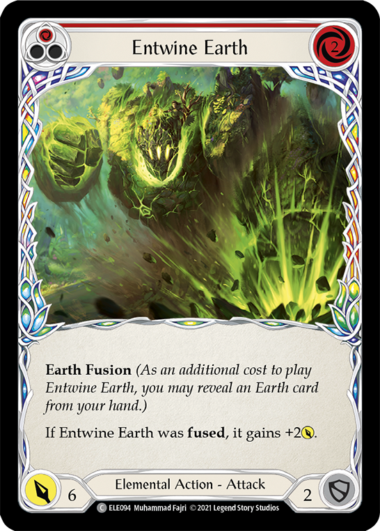 Flesh and Blood TCG | Entwine Earth (Red) [ELE094] (Tales of Aria)  1st Edition Rainbow Foil | The Nerd Merchant