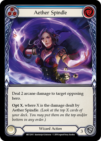 Flesh and Blood TCG | Aether Spindle (Blue) [ARC128-R] (Arcane Rising)  1st Edition Normal | The Nerd Merchant