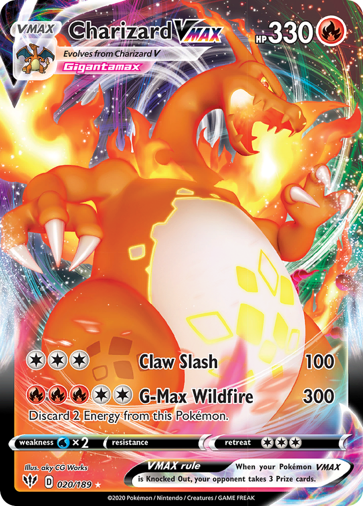 Pokemon | Charizard VMAX (020/189) [Sword & Shield: Darkness Ablaze] | The Nerd Merchant