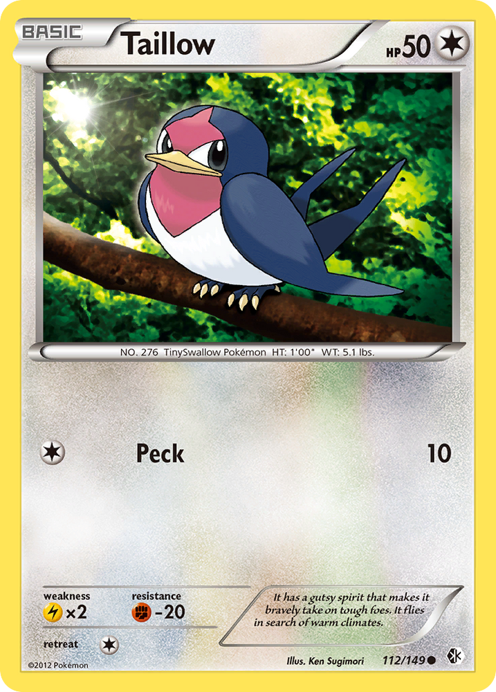 Pokemon | Taillow (112/149) [Black & White: Boundaries Crossed] | The Nerd Merchant