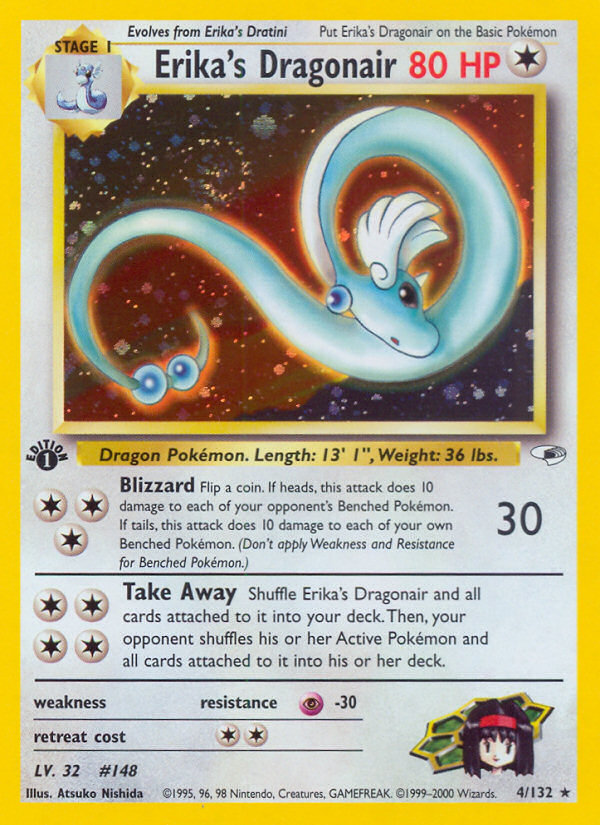 Pokemon | Erika's Dragonair (4/132) [Gym Heroes 1st Edition] | The Nerd Mechant