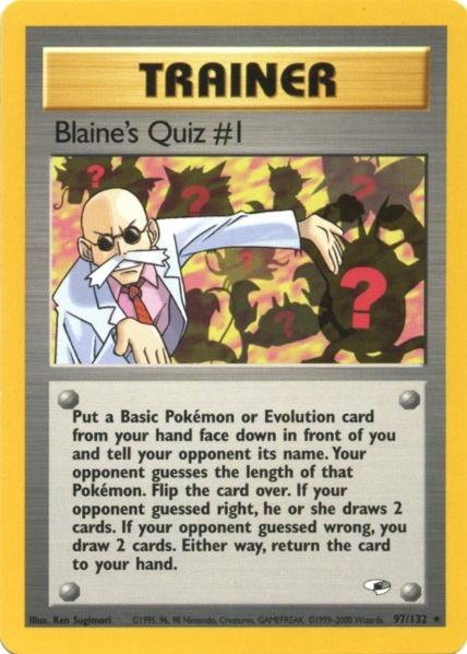 Pokemon | Blaine's Quiz #1 (97/132) [Gym Heroes Unlimited] | The Nerd Merchant