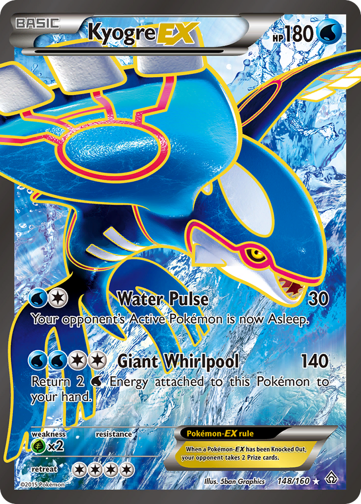Pokemon | Kyogre EX (148/160) [XY: Primal Clash] | The Nerd Merchant