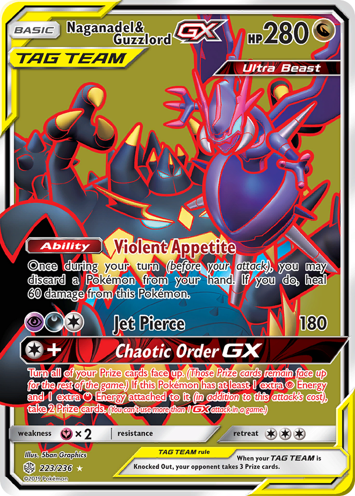 Pokemon| Naganadel & Guzzlord GX (223/236) [Sun & Moon: Cosmic Eclipse] | The Nerd Merchant