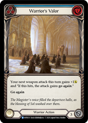 Flesh and Blood TCG | Warrior's Valor (Blue) [U-WTR131] (Welcome to Rathe Unlimited)  Unlimited Rainbow Foil | The Nerd Merchant