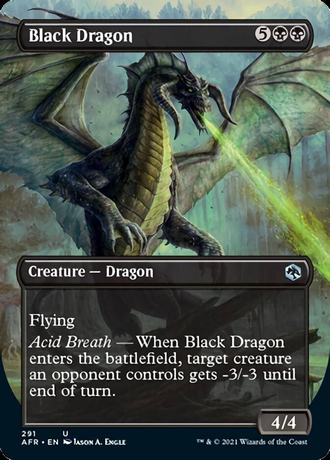 Magic | Black Dragon (Borderless Alternate Art) [Dungeons & Dragons: Adventures in the Forgotten Realms] | The Nerd Merchant