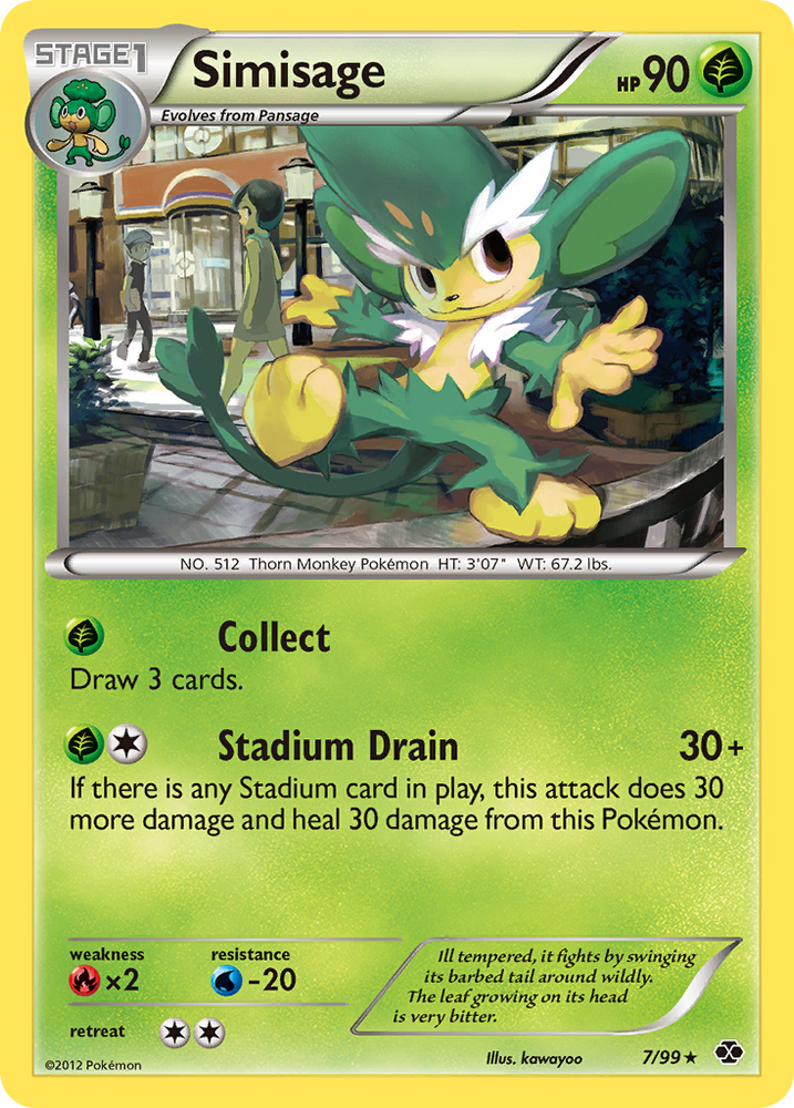 Pokemon | Simisage (7/99) [Black & White: Next Destinies] | The Nerd Merchant