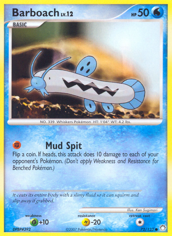 Pokemon | Barboach (72/123) [Diamond & Pearl: Mysterious Treasures] | The Nerd Merchant