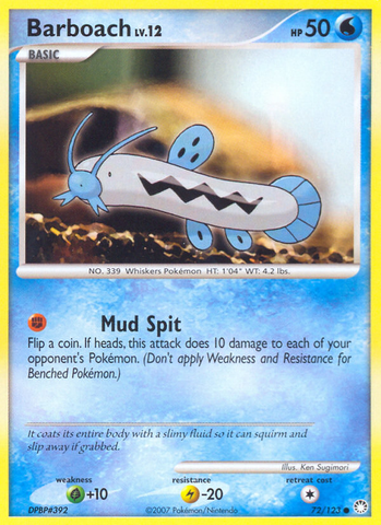 Pokemon | Barboach (72/123) [Diamond & Pearl: Mysterious Treasures] | The Nerd Merchant