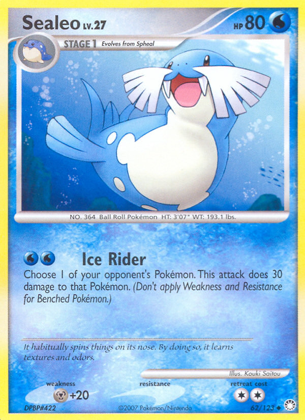 Pokemon | Sealeo (62/123) [Diamond & Pearl: Mysterious Treasures] | The Nerd Merchant