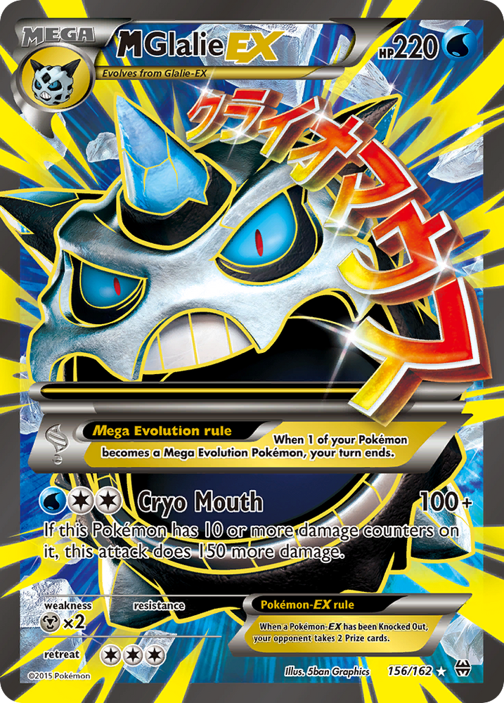 Pokemon | M Glalie EX (156/162) [XY: BREAKthrough] | The Nerd Merchant