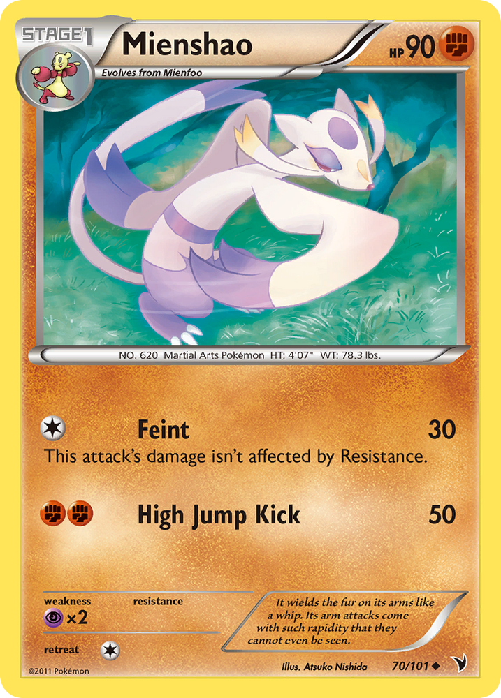 Pokemon | Mienshao (70/101) [Black & White: Noble Victories] | The Nerd Merchant
