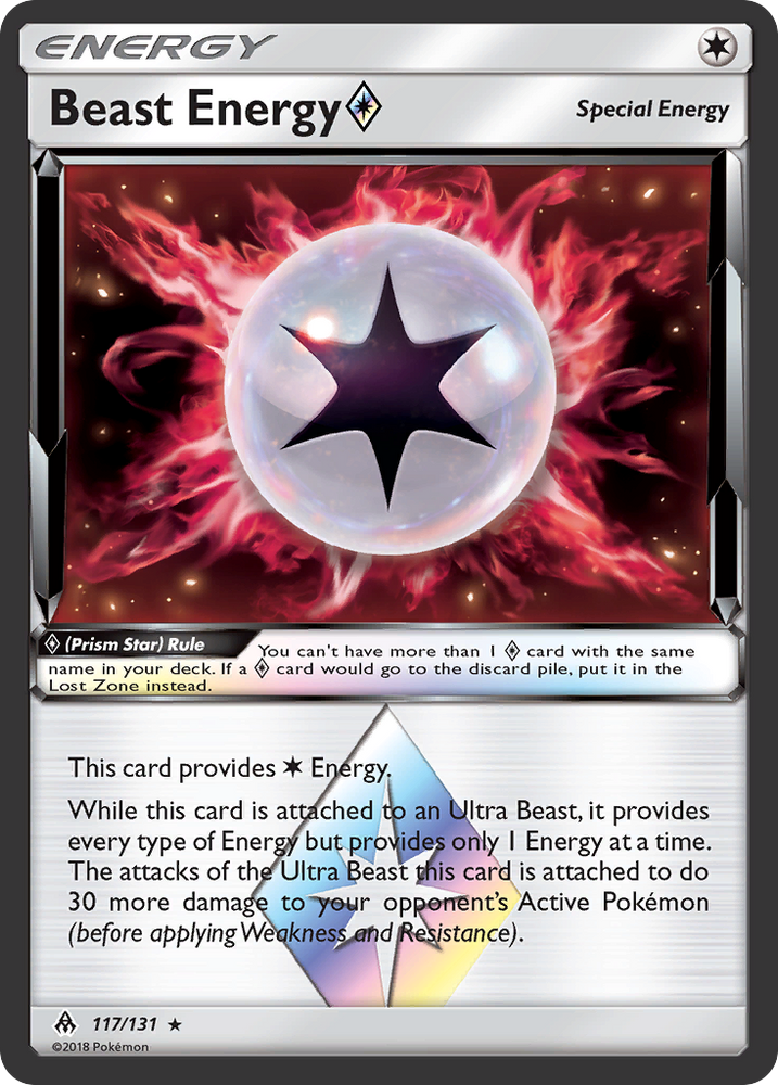 Pokemon | Beast Energy (117/131) (Prism Star) [Sun & Moon: Forbidden Light] | The Nerd Merchant