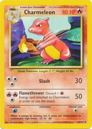 Pokemon | Charmeleon (24/102) [Base Set Unlimited] | The Nerd Merchant