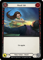 Flesh and Blood TCG | Head Jab (Blue) [U-WTR100] (Welcome to Rathe Unlimited)  Unlimited Rainbow Foil | The Nerd Merchant