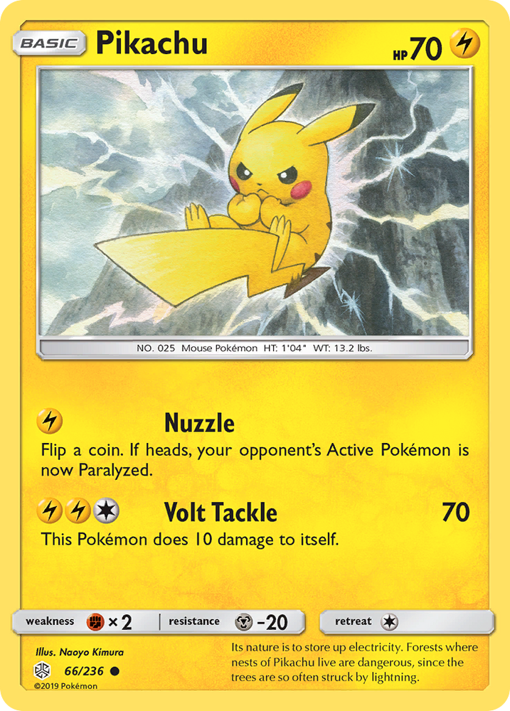 Pokemon| Pikachu (66/236) [Sun & Moon: Cosmic Eclipse] | The Nerd Merchant