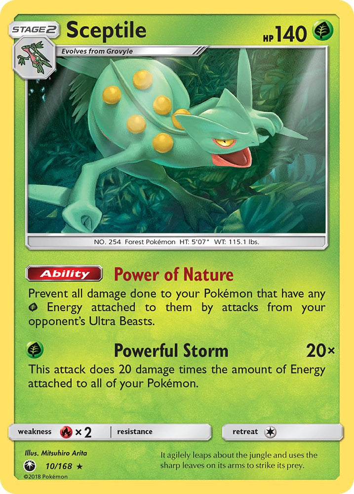 Pokemon | Sceptile (10/168) (Theme Deck Exclusive) [Sun & Moon: Celestial Storm] | The Nerd Merchant