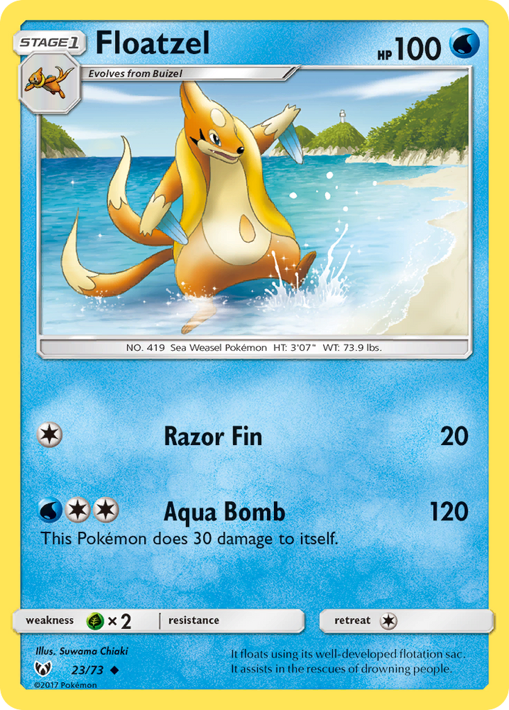 Pokemon | Floatzel (23/73) [Sun & Moon: Shining Legends] | The Nerd Merchant