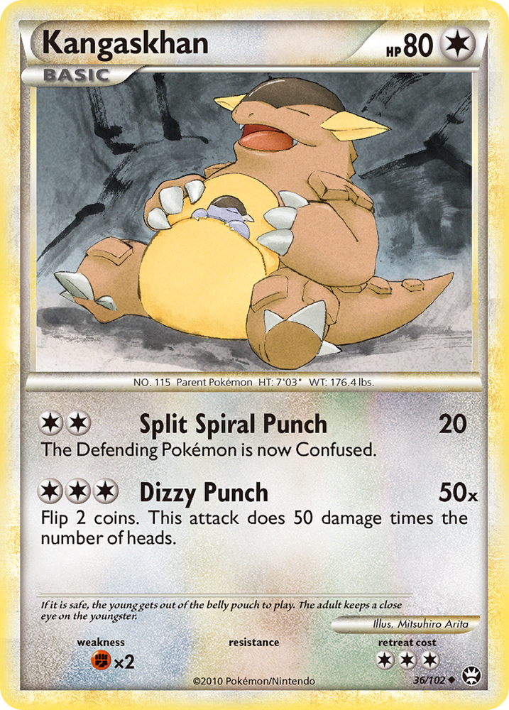 Pokemon | Kangaskhan (36/102) [HeartGold & SoulSilver: Triumphant] | The Nerd Merchant