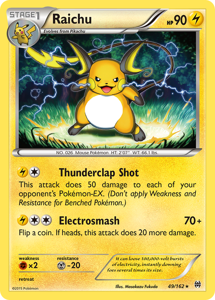 Pokemon | Raichu (49/162) [XY: BREAKthrough] | The Nerd Merchant