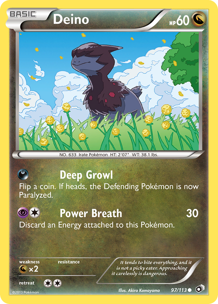 Pokemon | Deino (97/113) [Black & White: Legendary Treasures] | The Nerd Merchant