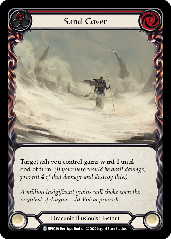 Flesh and Blood TCG | Sand Cover (Red) [UPR039] (Uprising)  Rainbow Foil | The Nerd Merchant