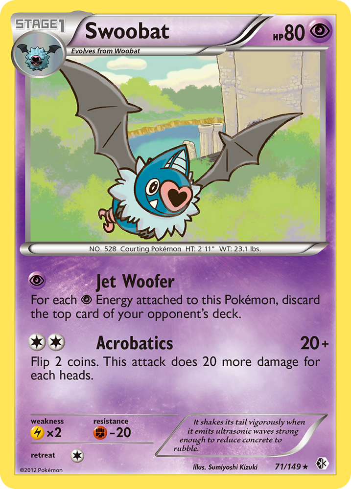 Pokemon | Swoobat (71/149) [Black & White: Boundaries Crossed] | The Nerd Merchant