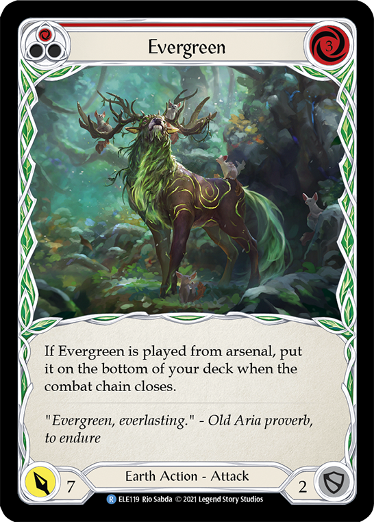 Flesh and Blood TCG | Evergreen (Red) [ELE119] (Tales of Aria)  1st Edition Normal | The Nerd Merchant