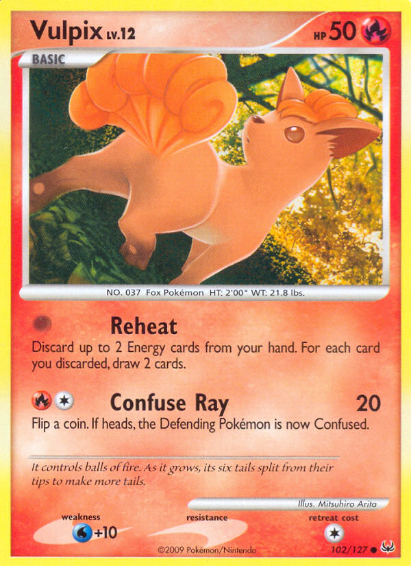 Pokemon | Vulpix (102/127) [Platinum: Base Set] | The Nerd Merchant