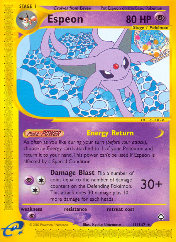 Pokemon | Espeon (11/147) [Aquapolis] | The Nerd Merchant