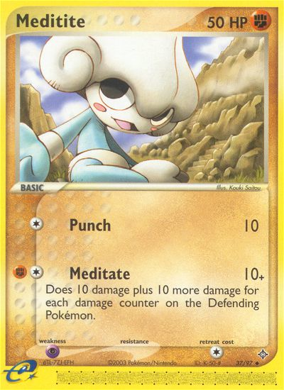 Pokemon | Meditite (37/97) [EX: Dragon] | The Nerd Merchant