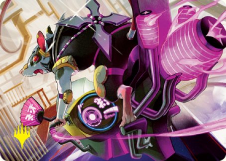Magic | Nashi, Moon Sage's Scion Art Card (Gold-Stamped Signature) [Kamigawa: Neon Dynasty Art Series] | The Nerd Merchant