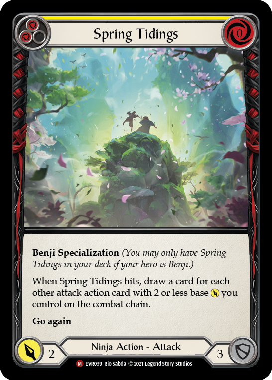 Flesh and Blood TCG | Spring Tidings [EVR039] (Everfest)  1st Edition Rainbow Foil | The Nerd Merchant