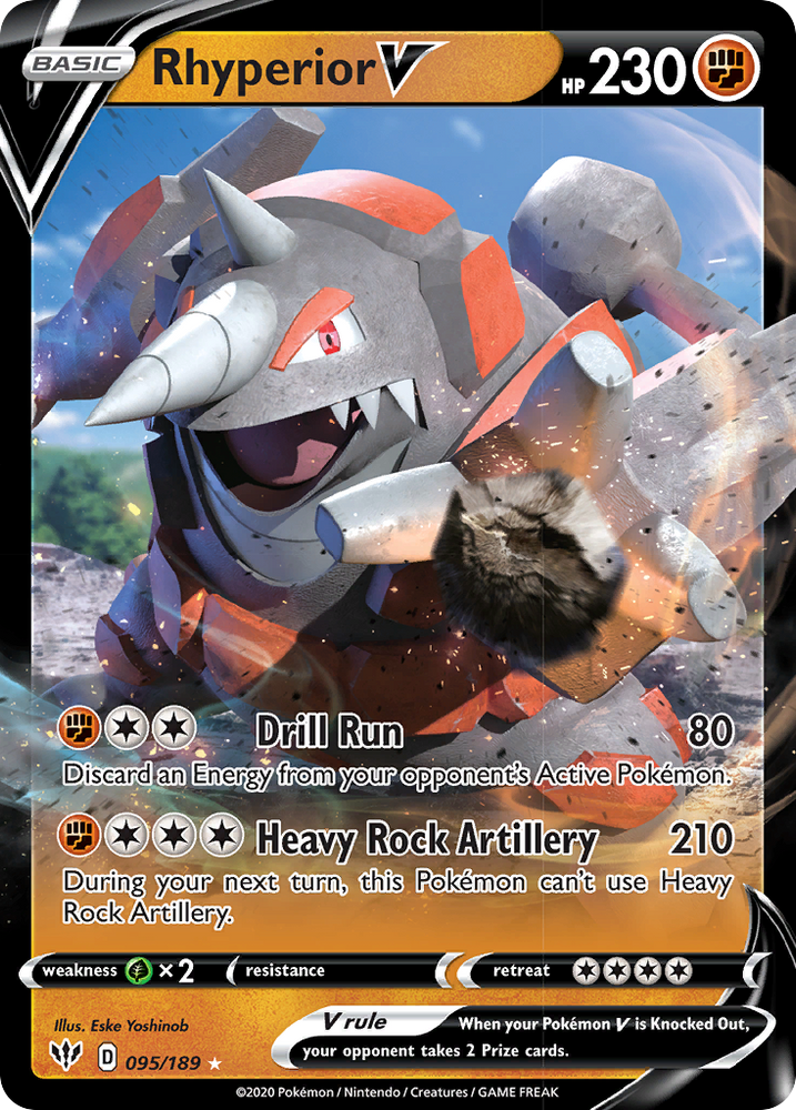 Pokemon | Rhyperior V (095/189) [Sword & Shield: Darkness Ablaze] | The Nerd Merchant