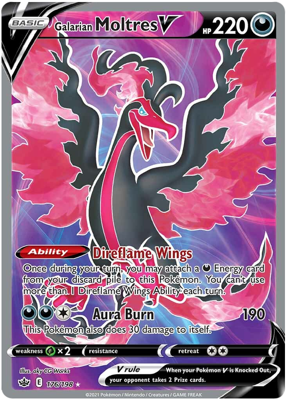 Pokemon | Galarian Moltres V (176/198) [Sword & Shield: Chilling Reign] | The Nerd Merchant