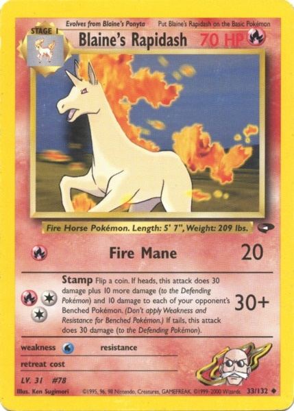 Pokemon | Blaine's Rapidash (33/132) [Gym Challenge Unlimited] | The Nerd Merchant