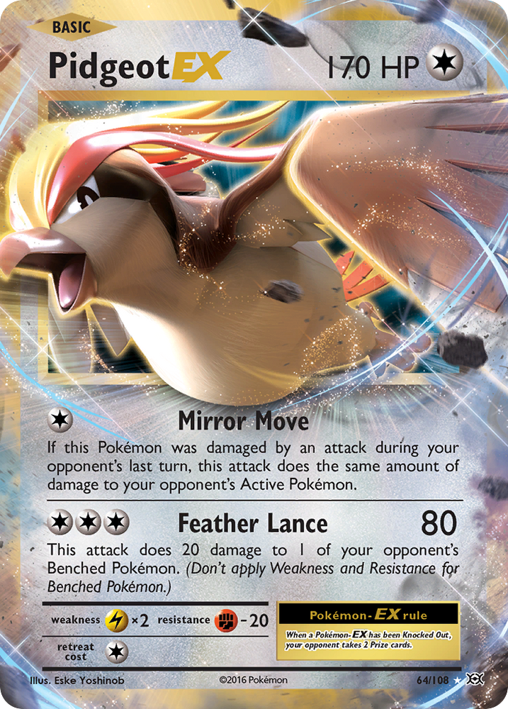 Pokemon | Pidgeot EX (64/108) [XY: Evolutions] | The Nerd Merchant