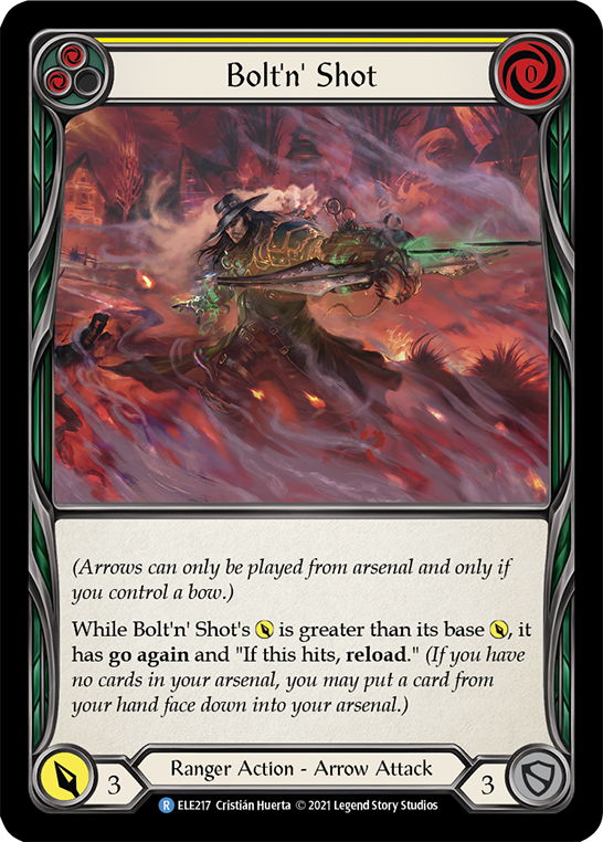 Flesh and Blood TCG | Bolt'n' Shot (Yellow) [ELE217] (Tales of Aria)  1st Edition Normal | The Nerd Merchant