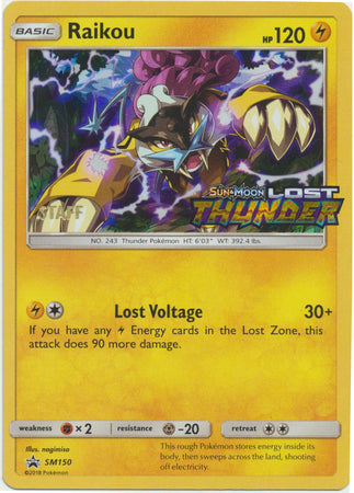 Pokemon | Raikou (SM150) (Staff Prerelease Promo) [Sun & Moon: Black Star Promos] | The Nerd Merchant