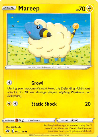 Pokemon | Mareep (047/198) [Sword & Shield: Chilling Reign] | The Nerd Merchant