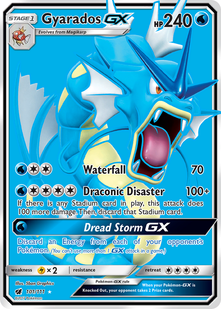 Pokemon | Gyarados GX (101/111) [Sun & Moon: Crimson Invasion] | The Nerd Merchant