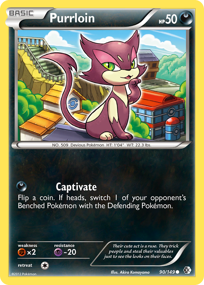 Pokemon | Purrloin (90/149) [Black & White: Boundaries Crossed] | The Nerd Merchant