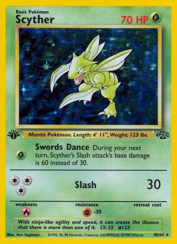 Pokemon | Scyther (10/64) [Jungle 1st Edition] | The Nerd Merchant
