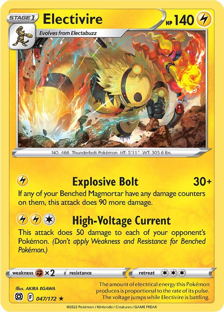 Pokemon | Electivire (047/172) [Sword & Shield: Brilliant Stars] | The Nerd Merchant