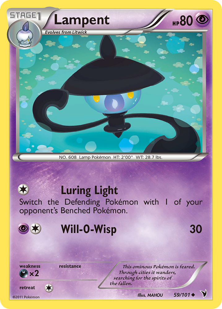 Pokemon | Lampent (59/101) [Black & White: Noble Victories] | The Nerd Merchant